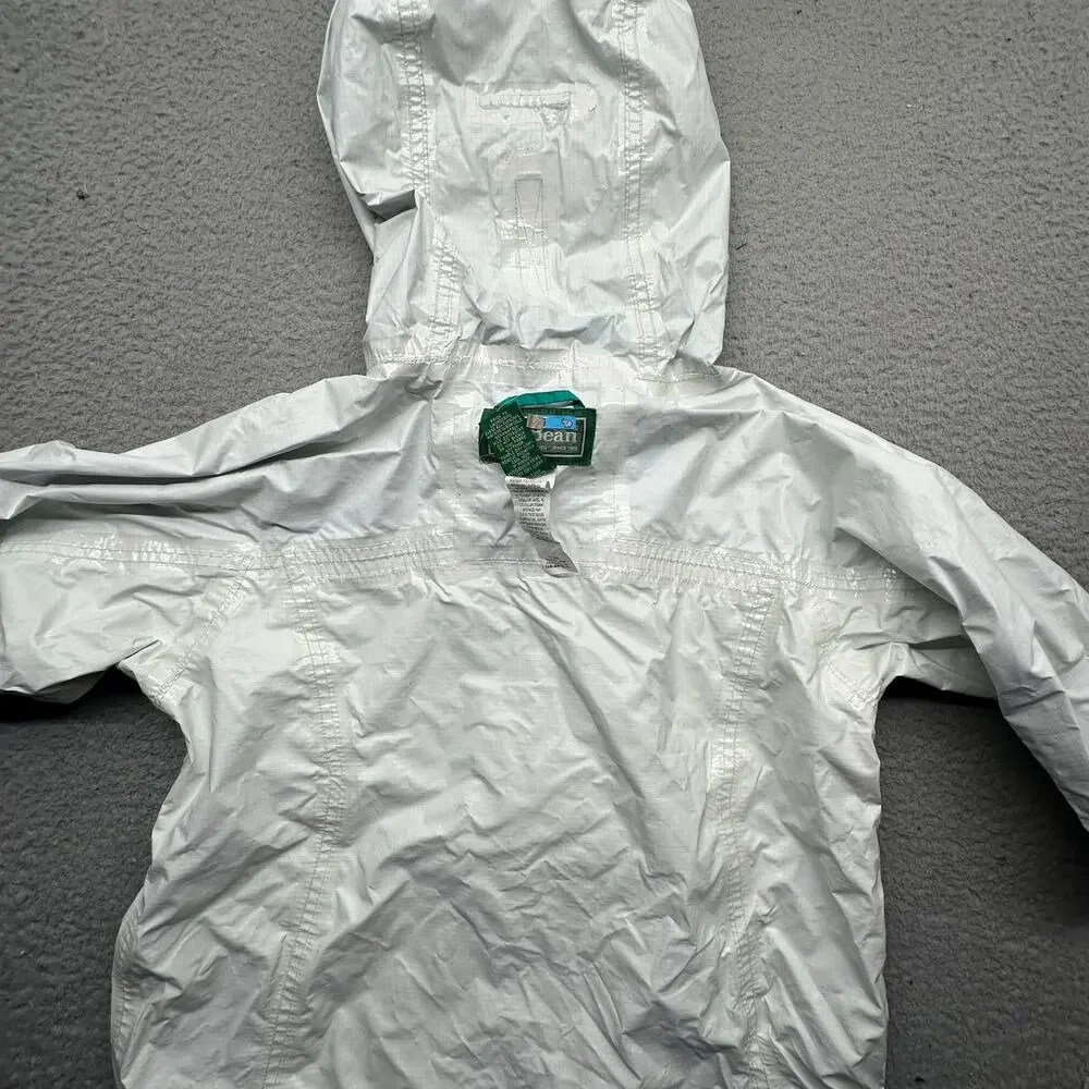 LL Bean 286124 Trail Model Rain Jacket Colorblock Boys Youth Large Waterproof